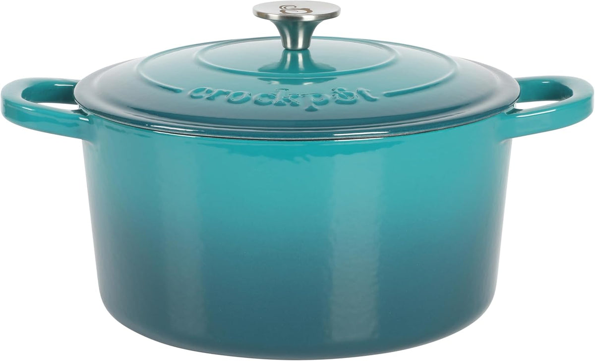 3 Quart Enameled Cast Iron Dutch Oven – Aqua - Curated Catalog N3