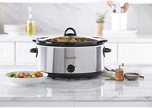 7 Quart Oval Manual Slow Cooker – Stainless Steel - Curated Catalog E7
