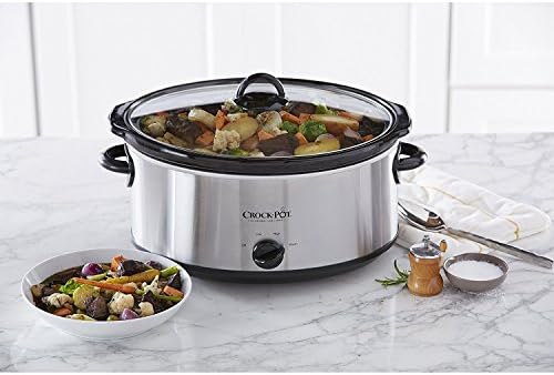7 Quart Oval Manual Slow Cooker – Stainless Steel - Curated Catalog E7