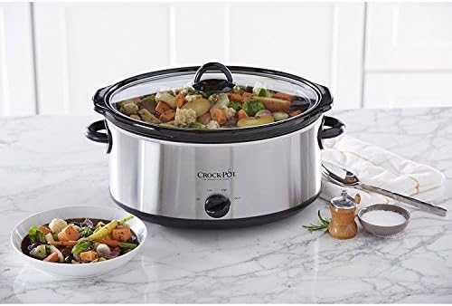 7 Quart Oval Manual Slow Cooker – Stainless Steel - Curated Catalog L1