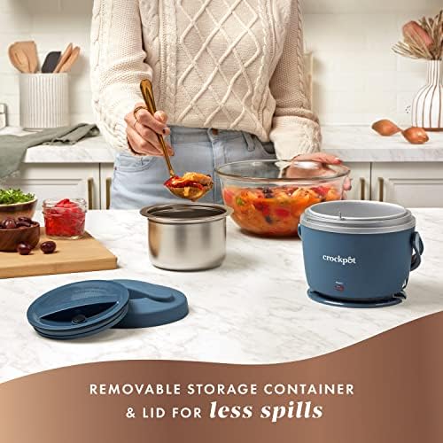 Electric Lunch Box Food Warmer 20oz – Faded Blue - Curated Catalog A0