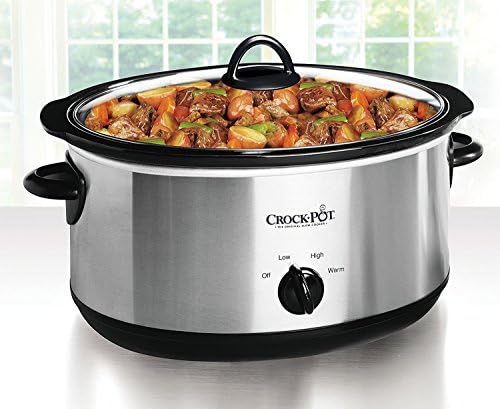 7 Quart Oval Manual Slow Cooker – Stainless Steel - Curated Catalog L1