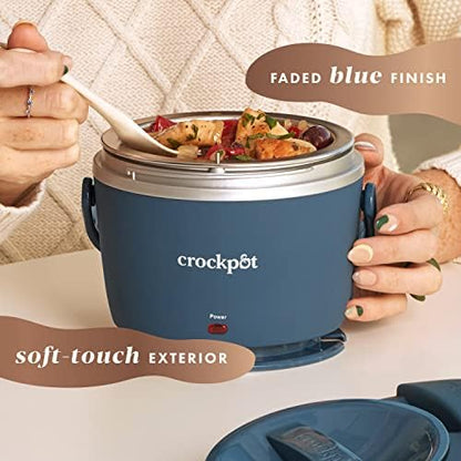 Electric Lunch Box Food Warmer 20oz – Faded Blue - Curated Catalog A0