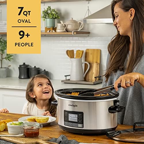7 Quart Portable Programmable Slow Cooker with Timer - Curated Catalog N0
