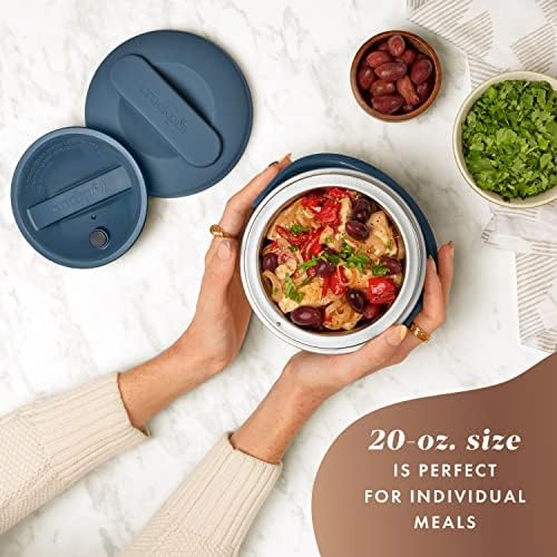 Electric Lunch Box Food Warmer 20oz – Faded Blue - Curated Catalog A0