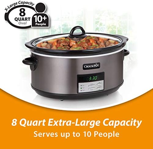 8 Quart Programmable Slow Cooker with Auto Warm - Curated Catalog U3