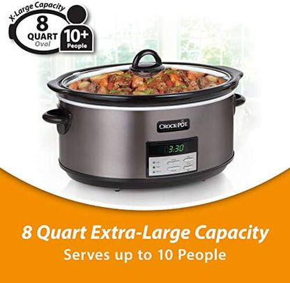 8 Quart Programmable Slow Cooker with Auto Warm - Curated Catalog U3