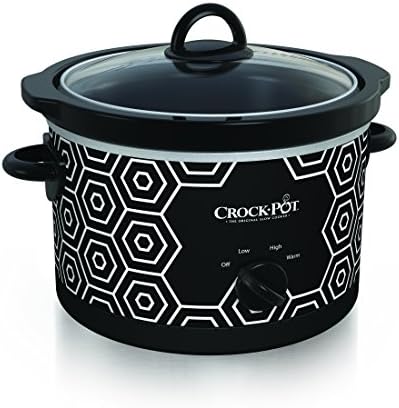 4.5 Quart Portable Slow Cooker – Black & White - Curated Catalog L3