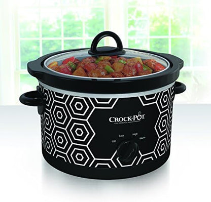 4.5 Quart Portable Slow Cooker – Black & White - Curated Catalog L3