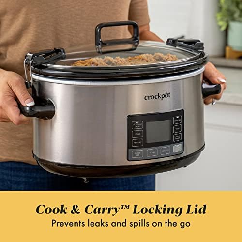 7 Quart Portable Programmable Slow Cooker with Timer - Curated Catalog N0