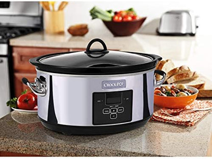 7 Quart Programmable Slow Cooker – Polished Platinum - Curated Catalog S5