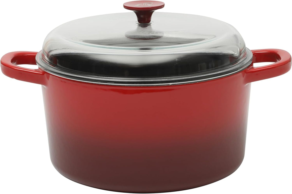 3 Quart Enameled Cast Iron Dutch Oven – Aqua - Curated Catalog N3