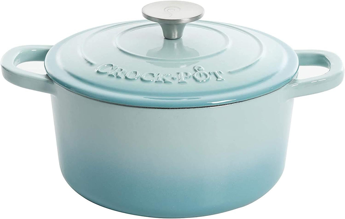 3 Quart Enameled Cast Iron Dutch Oven – Aqua - Curated Catalog N3
