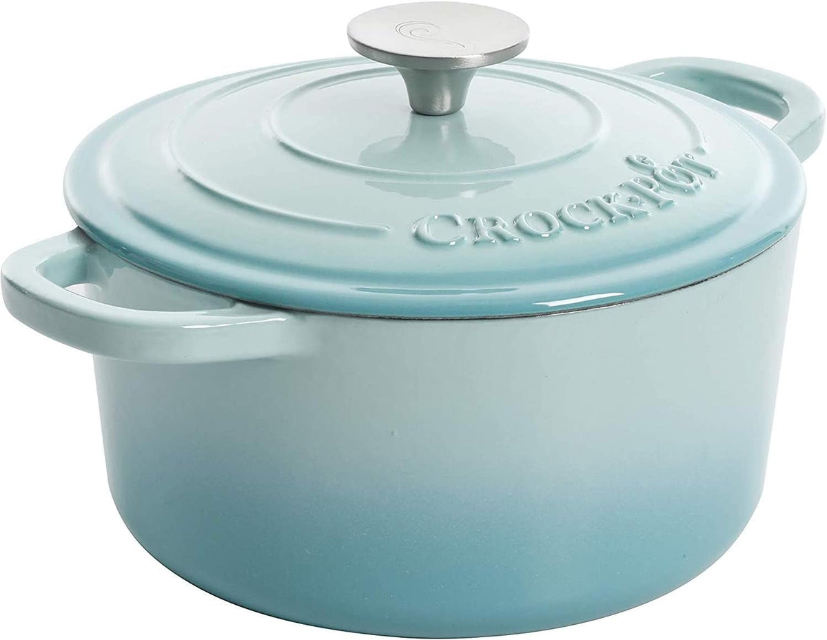 3 Quart Enameled Cast Iron Dutch Oven – Aqua - Curated Catalog N3
